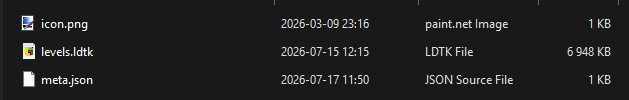 Level pack folder structure