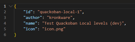 Level pack metadata file